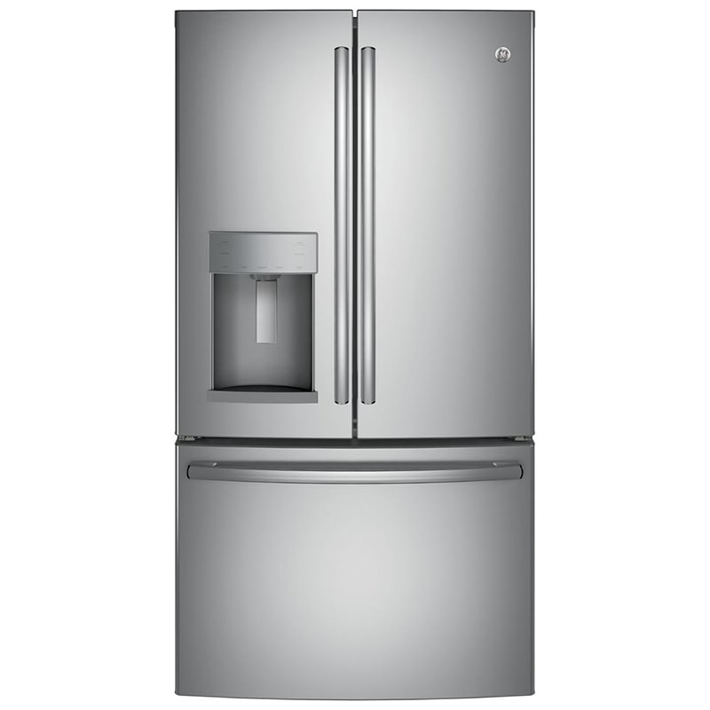 GE 36 in. 27.7 cu. ft. French Door Refrigerator with Ice & Water Dispenser - Fingerprint Resistant Stainless, Fingerprint Resistant Stainless, hires