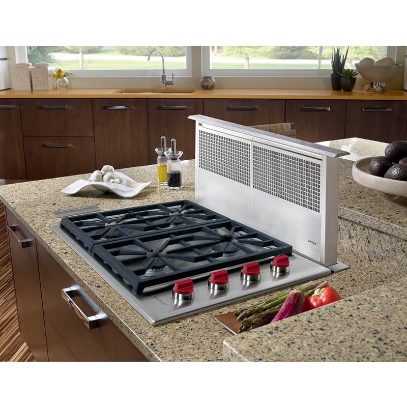 Wolf 30 in. Convertible Downdraft with 3 Fan Speeds - Stainless Steel, , hires