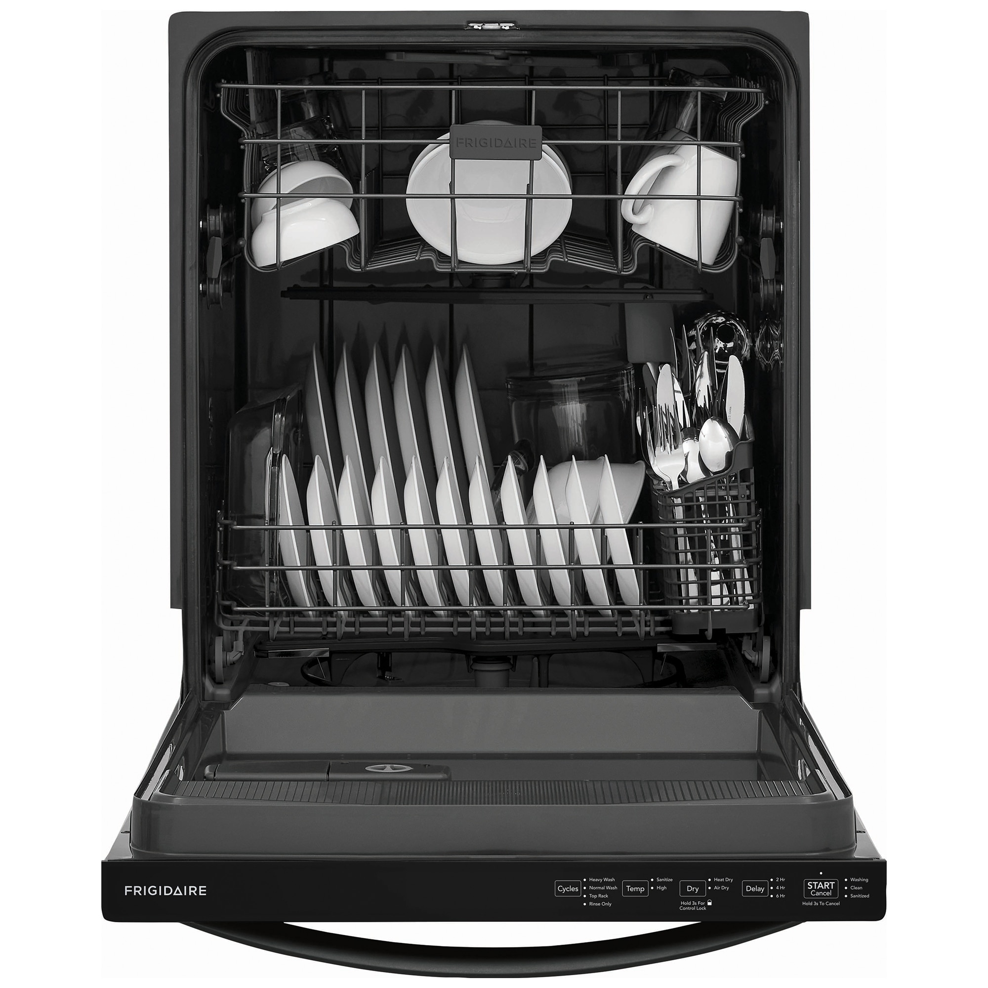 Frigidaire 24 in. Top Control Dishwasher with 52 dBa Sound Level & MaxDry - Black, Black, hires