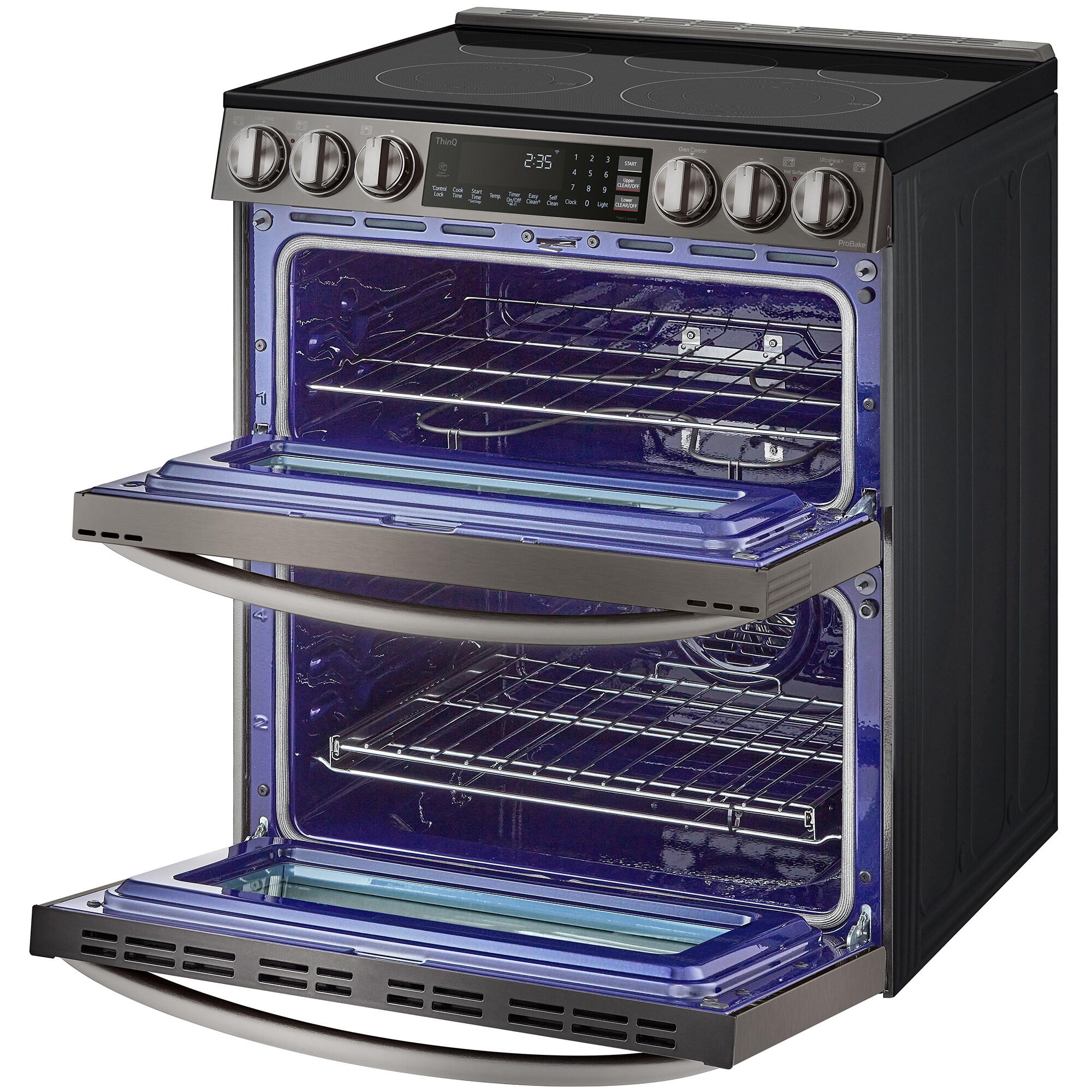 LG 30 in. 7.3 cu. ft. Smart Air Fry Convection Double Oven SlideIn Electric Range with 5