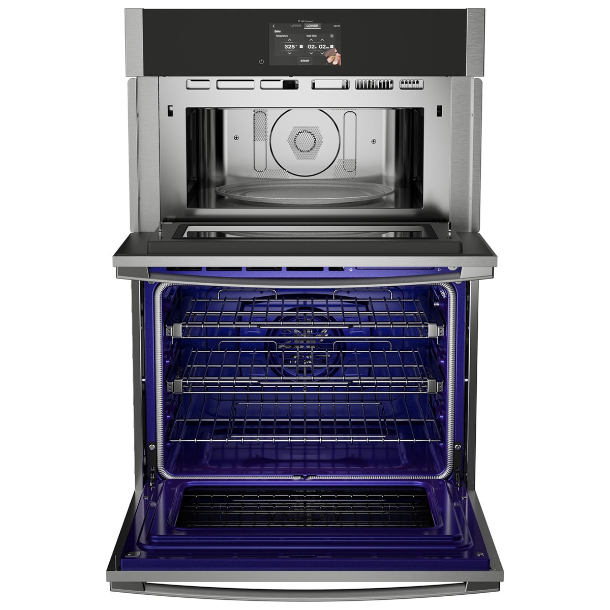 GE Profile 30 in. 6.4 cu. ft. Smart Speed/Steam Electric Microwave/Wall Oven Combo with True European Convection & Sensor Cooking - Stainless Steel, , hires