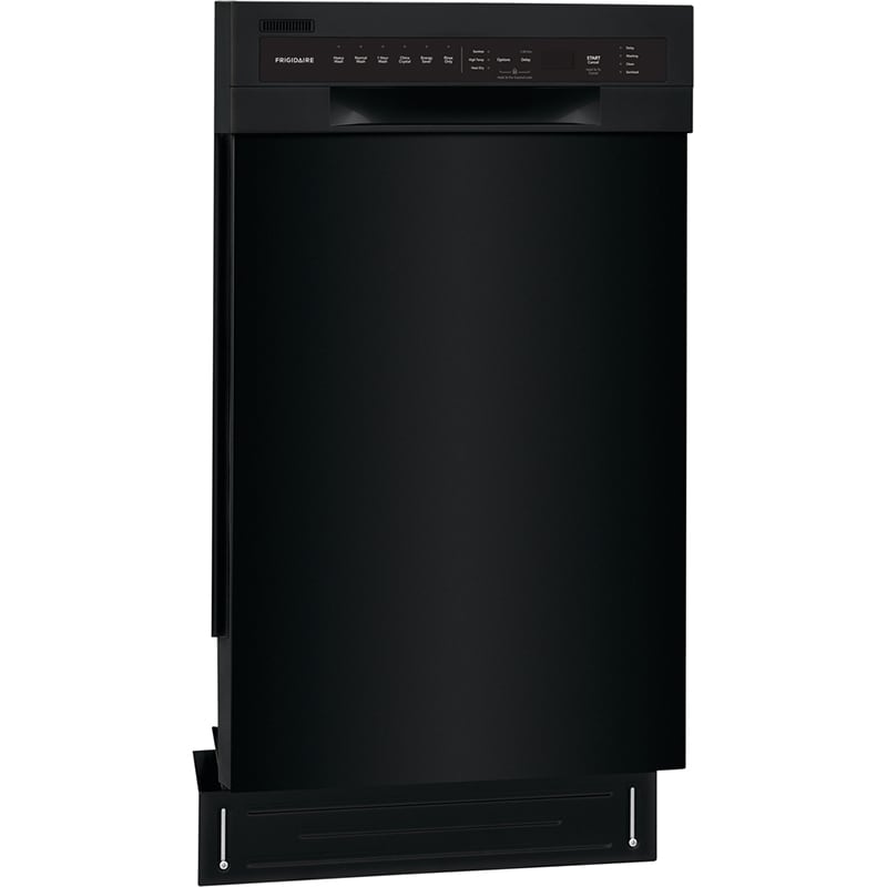 Frigidaire 18 in. Front Control Dishwasher with 52 dBa Sound Level & Pocket - Black, Black, hires