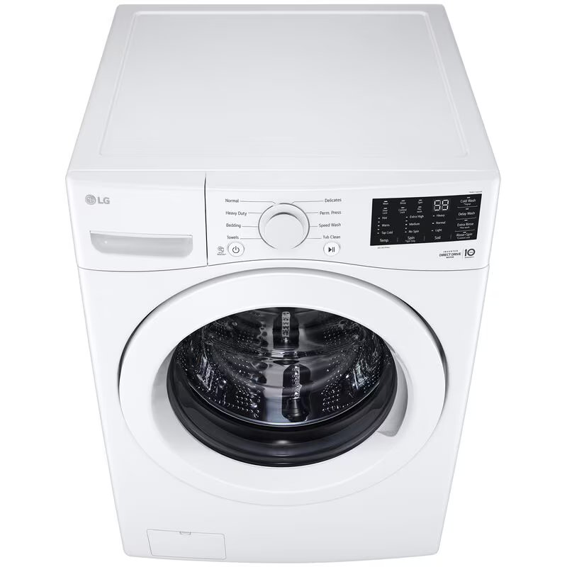 LG 27 in. 5.0 cu. ft. Stackable Front Load Washer with 6 Motion Technology, Tub Clean System & Speed Wash Cycle - White, , hires