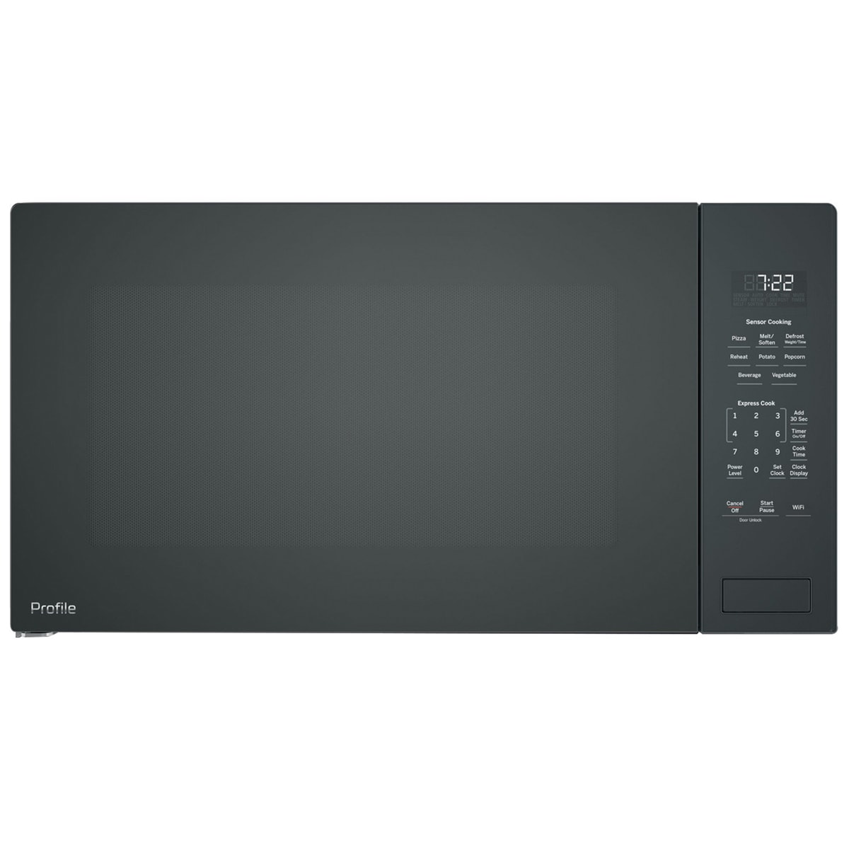 GE Profile 25 in. 2.2 cu. ft. 1100W Smart Built-In Microwave with Sensor Cooking - Black, Black, hires