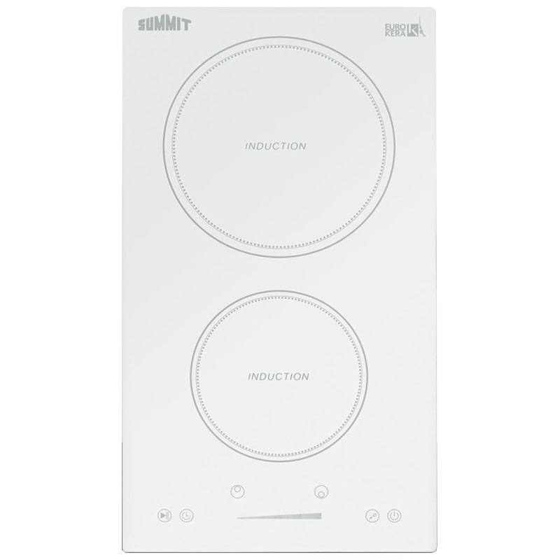 Summit 12 in. 2-Burner Induction Cooktop - White, , hires