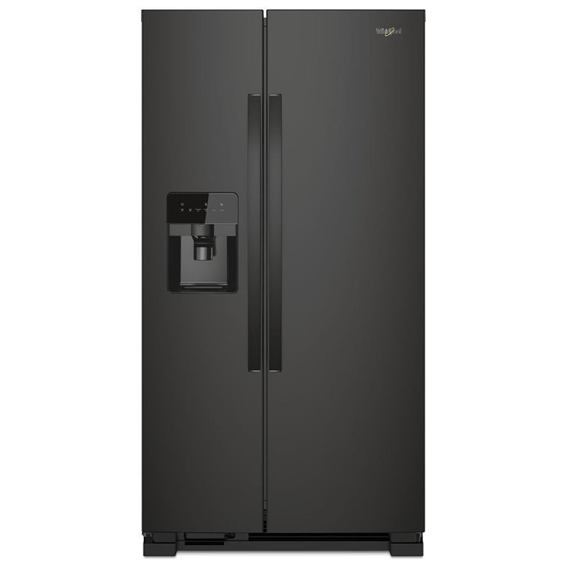 Whirlpool 33 in. 21.4 cu. ft. Side by Side Refrigerator with Ice & Water Dispenser - Black, Black, hires