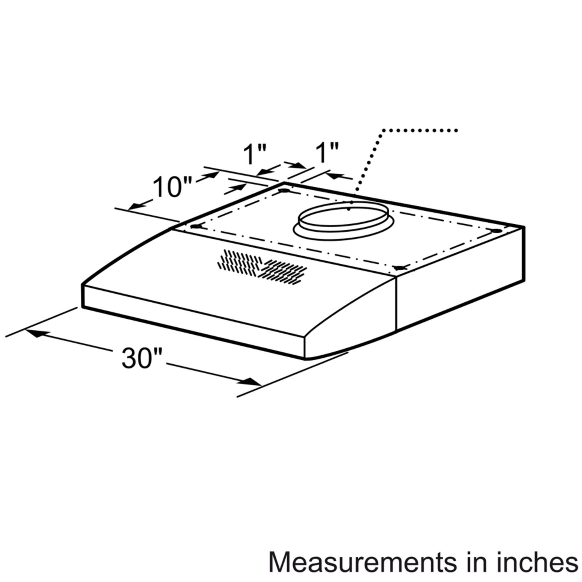 Bosch 500 Series 30 in. Standard Style Range Hood with 4 Speed Settings, 400 CFM, Convertible