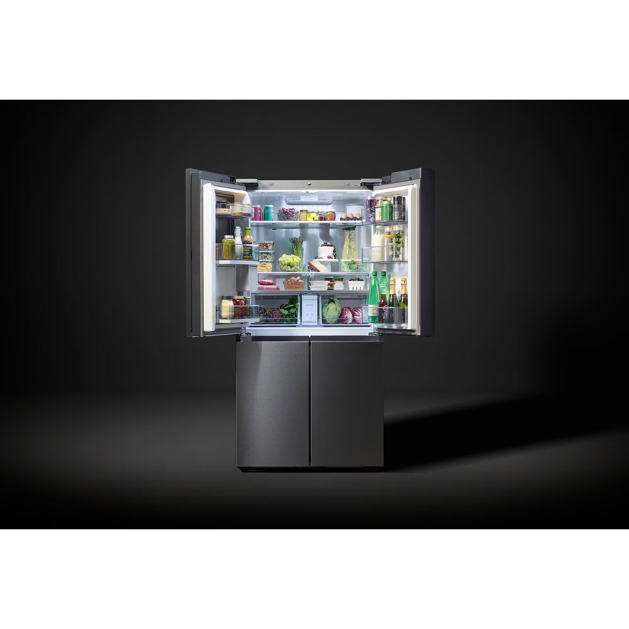 Samsung Bespoke 36 in. 22.5 cu. ft. Smart Counter Depth 4-Door French Door Refrigerator with Internal Water Dispenser - Fingerprint Resistant Stainless Steel, Fingerprint Resistant Stainless, hires