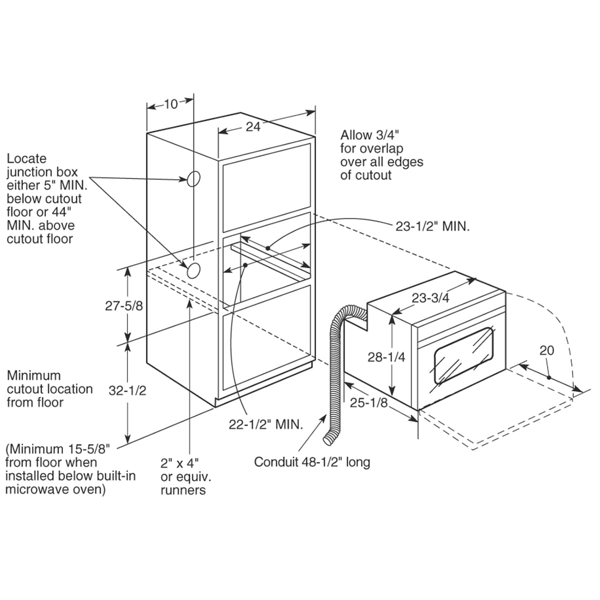 GE 24" 2.7 Cu. Ft. Electric Wall Oven with Dual Convection & Self Clean
