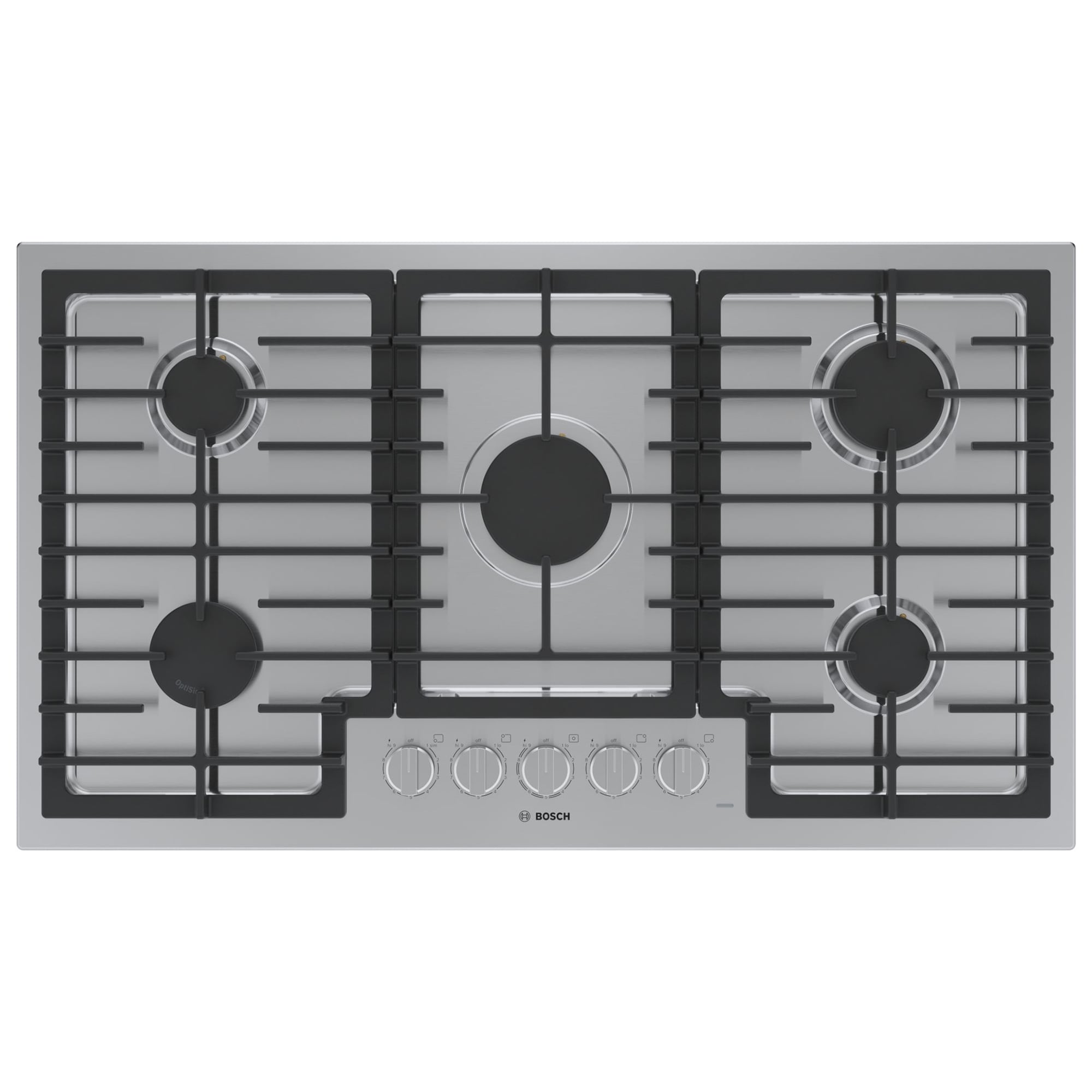Bosch 500 Series 36 in. 5-Burner Natural Gas Cooktop with Simmer Burner & Power Burner - Stainless Steel, , hires