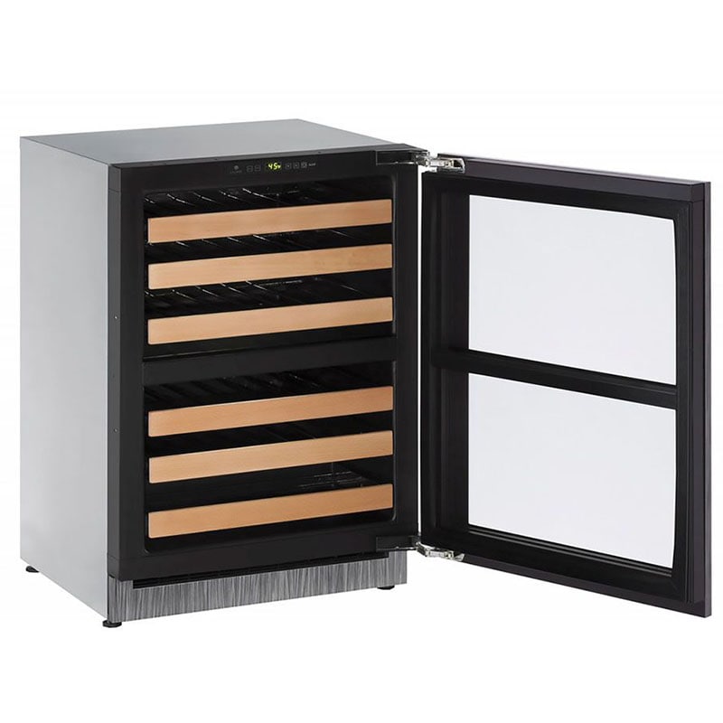U-Line 2000 Series 24 in. Undercounter Wine Cooler with Wood Racks, Dual Temperature Zones & 43 Bottle Capacity - Custom Panel Ready, , hires