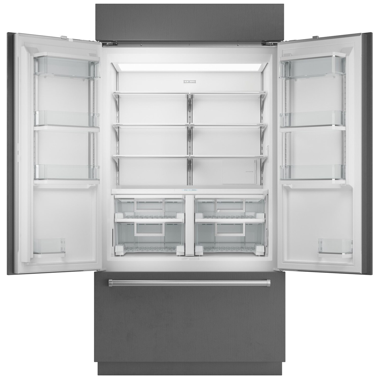 Sub-Zero Classic Series 42 in. Built-In 24.7 cu. ft. Smart French Door Refrigerator with Tubular Handles & Internal Filtered Water Dispenser - Stainless Steel, , hires