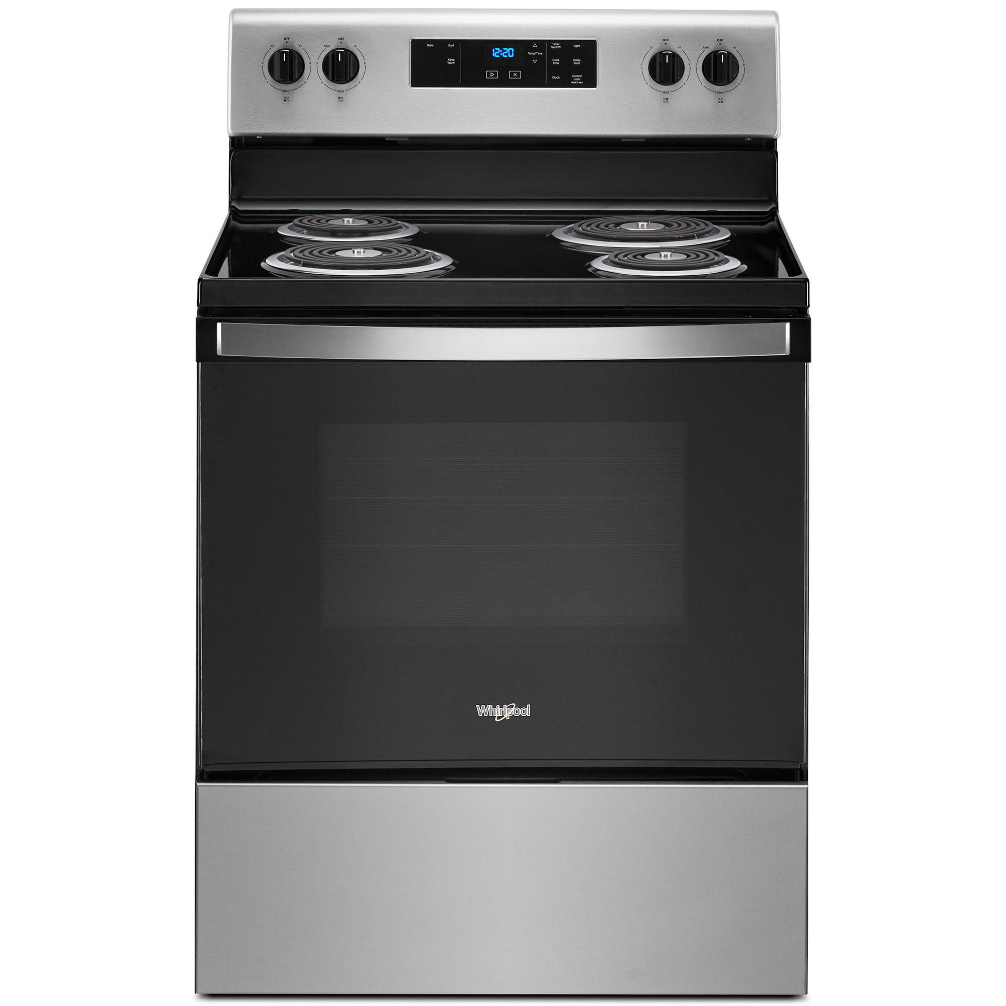 Whirlpool 30 in. 4.8 cu. ft. Electric Range with Coil Burners - Stainless Steel, Stainless Steel, hires