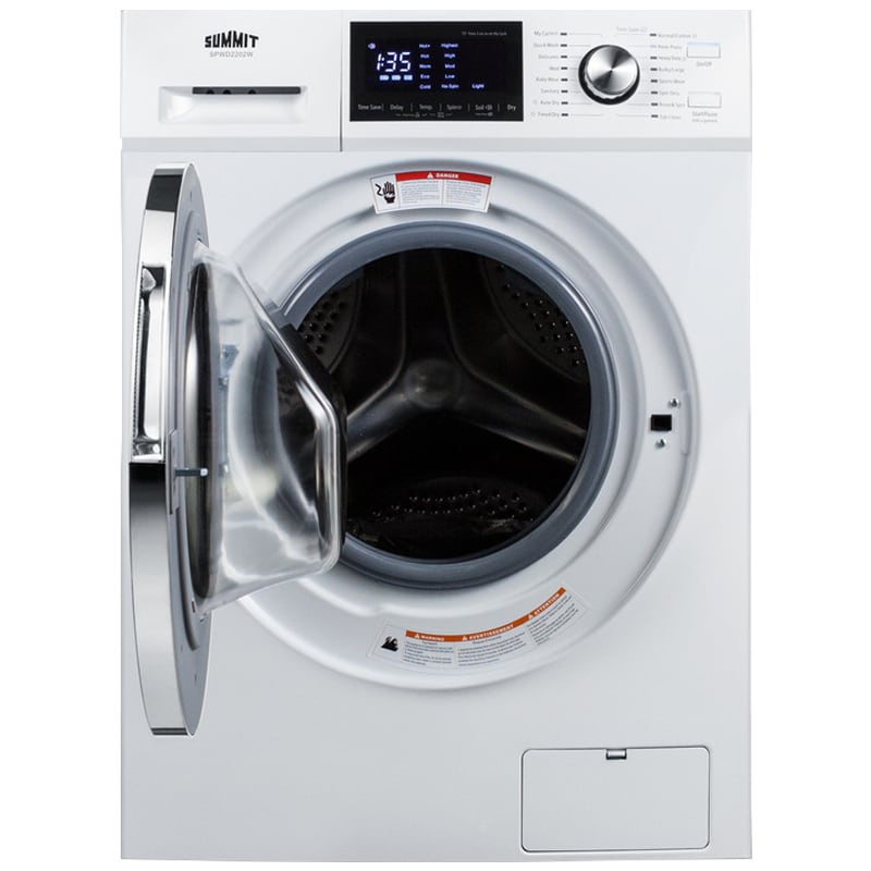 Summit 24 in. 2.7 cu. ft Electric All-in-One Front Load Washer-Dryer Combo with 16 Wash Programs & Wrinkle Care - White, , hires