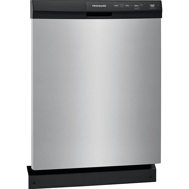 Frigidaire 24 in. Front Control Dishwasher with 55 dBa Sound Level & Pocket - Stainless Steel, Stainless Steel, hires