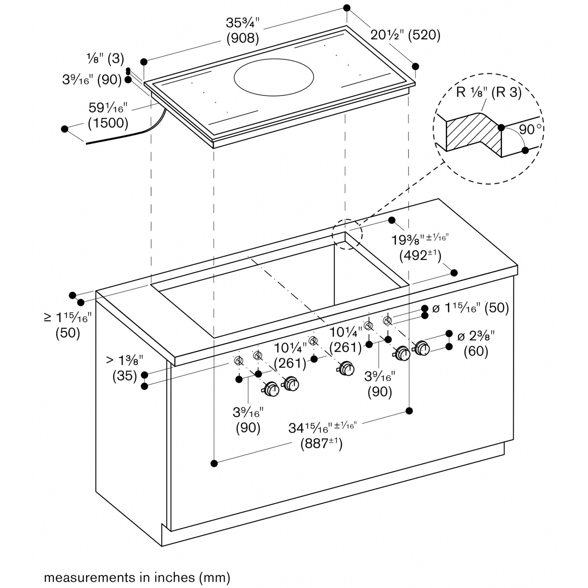 Gaggenau Vario 400 Series 36 in. 5-Burner Smart Induction Cooktop with Power Burner - Stainless Steel, , hires