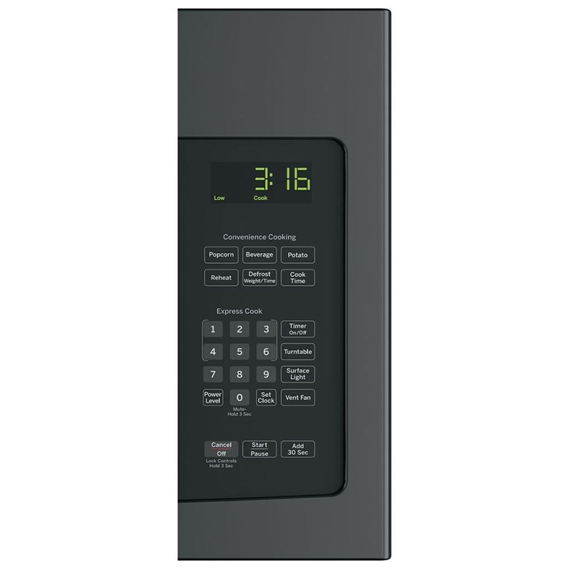 GE 30 in. 1.6 cu. ft. 950W Over-the-Range Microwave with 300 CFM - Black, Black, hires