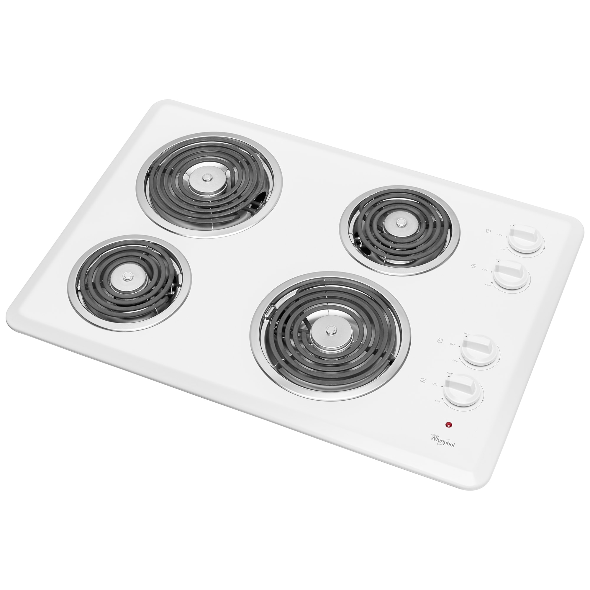 Whirlpool 30 in. 4Burner Electric Coil Cooktop with Simmer & Power
