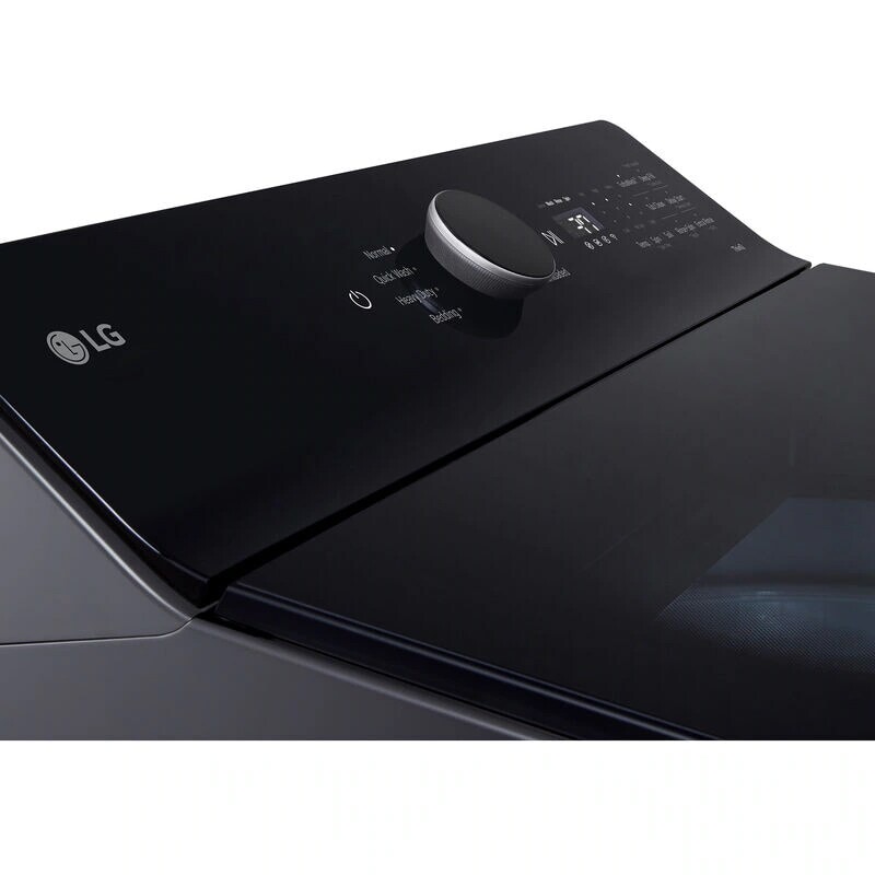 LG 27 in. 5.3 cu. ft. Smart Top Load Washer with Agitator, TurboWash3D Technology & AI Sensing - Matte Black, Matte Black, hires