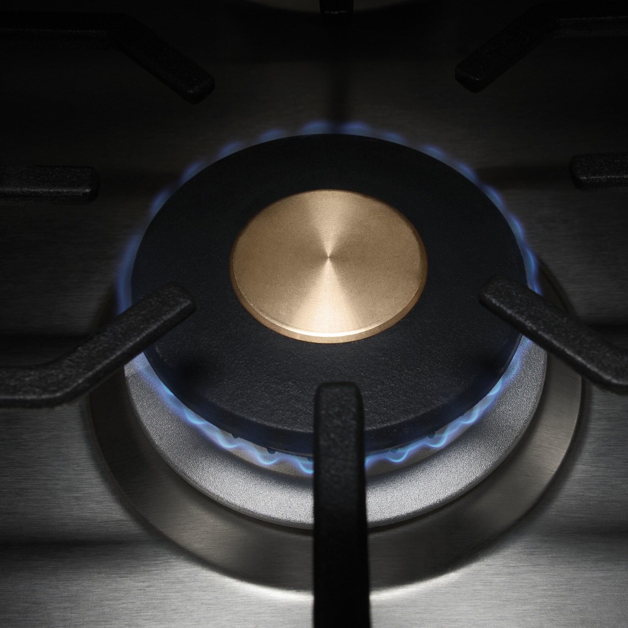 Monogram 36 in. 5-Burner Smart Natural Gas Cooktop with Griddle, Simmer Burner & Power Burner - Stainless Steel, , hires