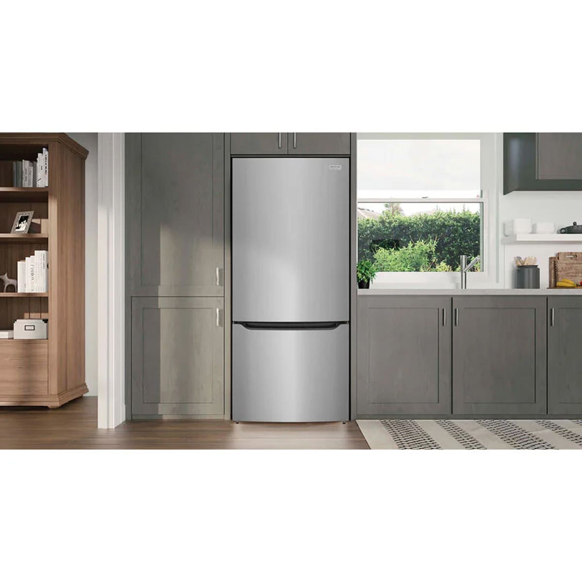 Frigidaire Gallery 30 in. 20.3 cu. ft. Bottom Freezer Refrigerator with Internal Water Dispenser - Stainless Steel, , hires