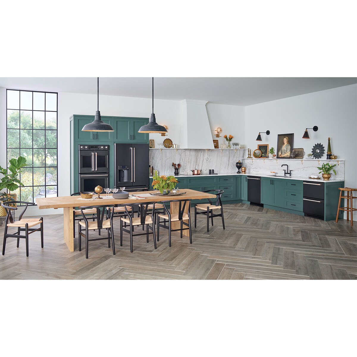 Cafe 24 in. 5.7 cu. ft. Double Refrigerator Drawers - Matte Black, Matte Black, hires