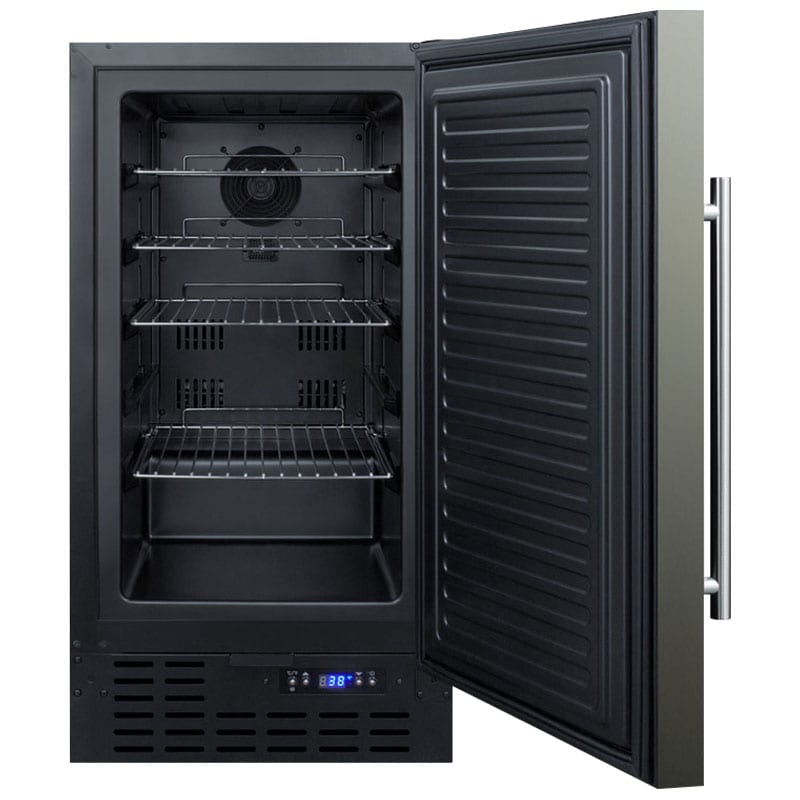 Summit 18 in. 2.7 cu. ft. Undercounter Refrigerator Black Stainless