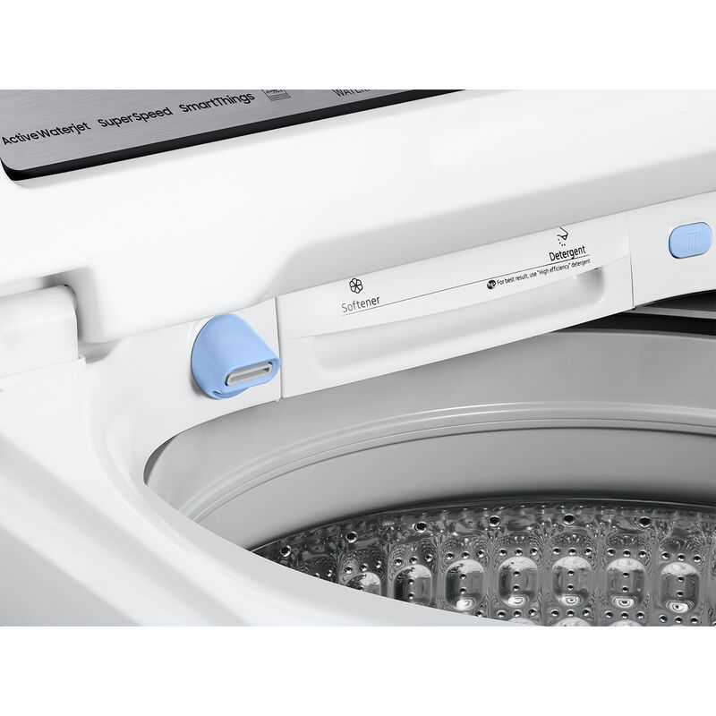 Samsung 27 in. 5.4 cu. ft. Smart Top Load Washer with ActiveWave Agitator and Super Speed Wash - White, White, hires
