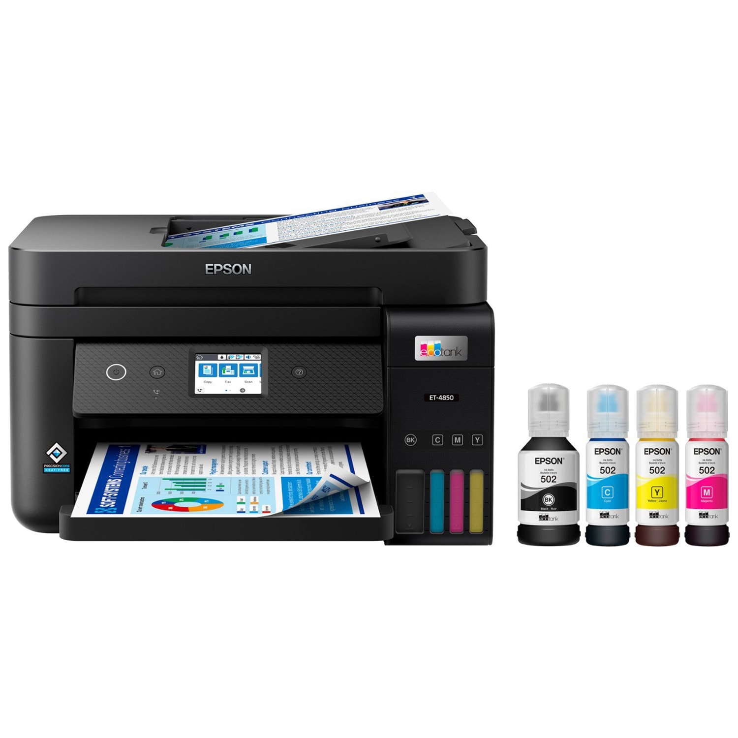 Epson - EcoTank ET-4850 All-in-One Supertank Inkjet Printer - Black, , hires