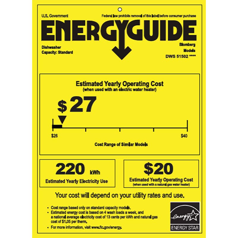 Blomberg 18 in. Top Control Dishwasher with 48 dBa Sound Level - Custom Panel Ready, , hires