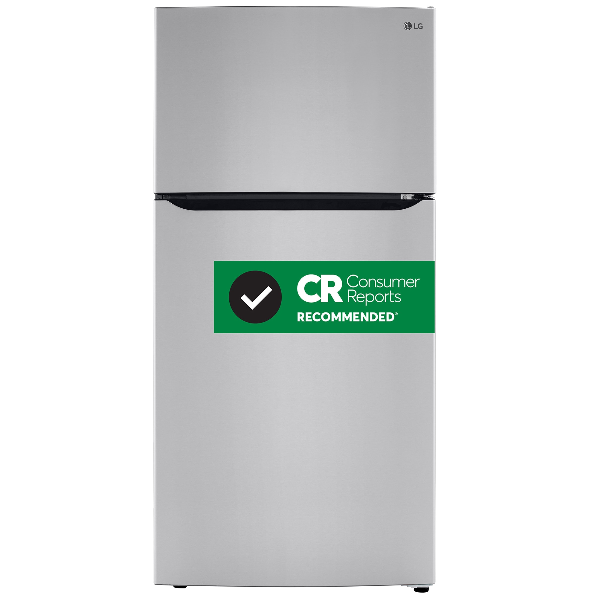 LG 33 in. 23.8 cu. ft. Top Freezer Refrigerator with Internal Water Dispenser - Stainless Steel, , hires