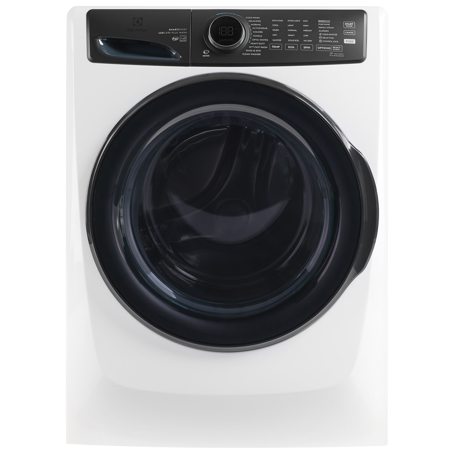 Electrolux 27 in. 4.5 cu. ft. Stackable Front Load Washer with LuxCare Plus Wash, SmartBoost Sanitize & Perfect Steam Cycle - White, White, hires