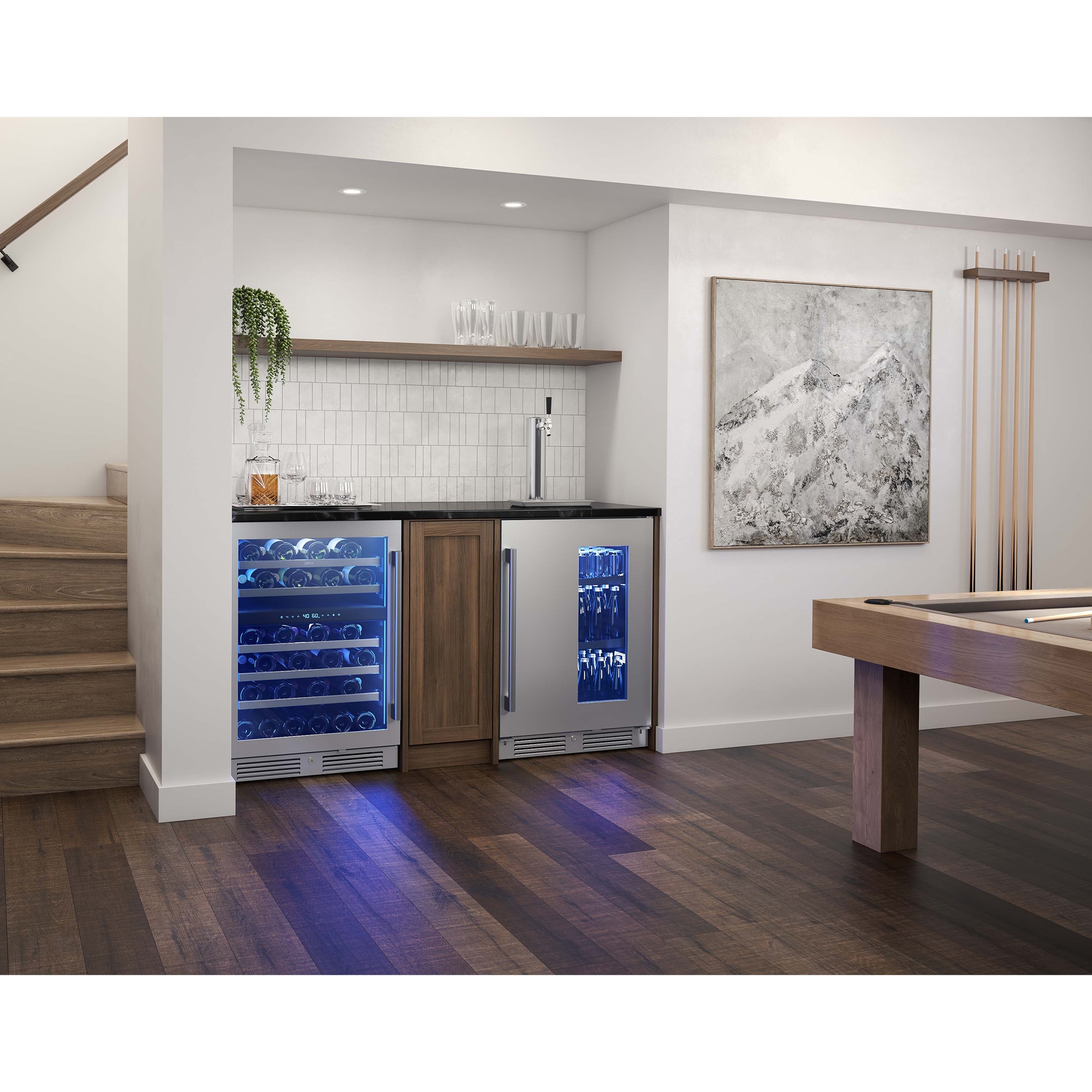 Zephyr Presrv 24 in. 6.0 cu. ft. Beer Dispenser & Beverage Cooler with Digital Controls - Stainless Steel, , hires