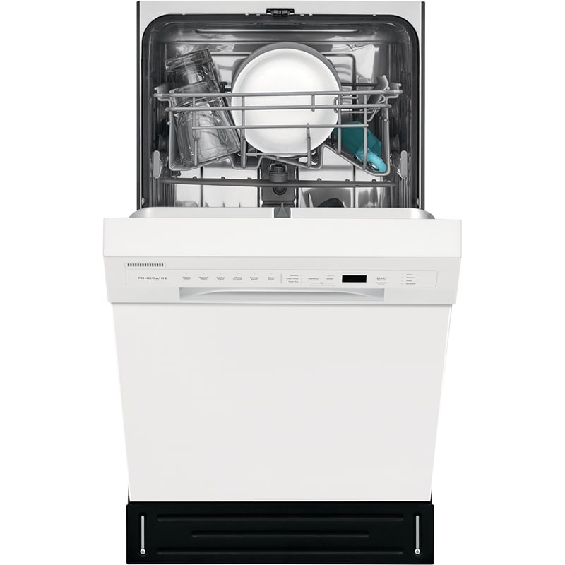 Frigidaire 18 in. Front Control Dishwasher with 52 dBa Sound Level & Pocket - White, White, hires