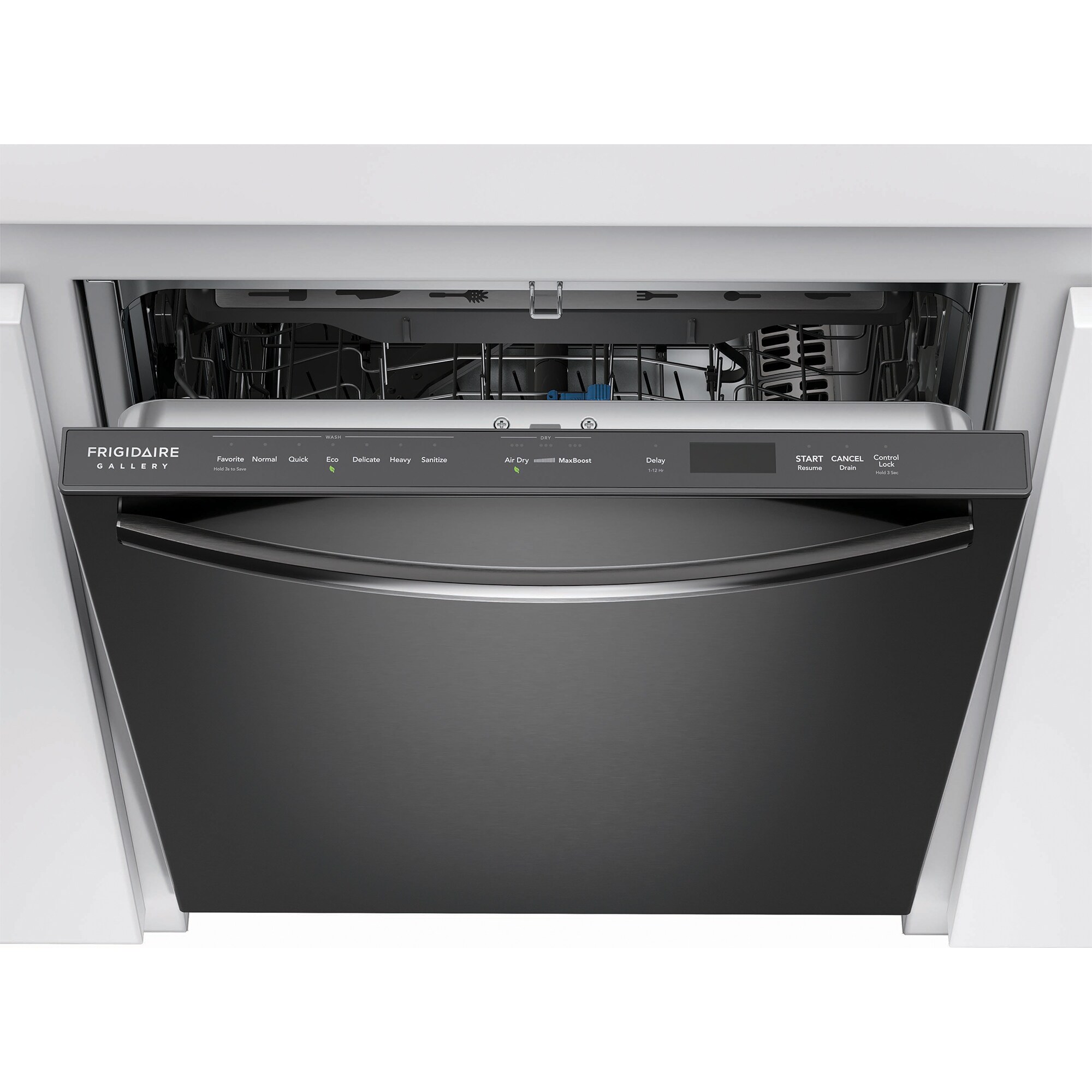Frigidaire Gallery 24 in. Top Control Dishwasher with 47 dBa Sound Level, 3rd-Rack & CleanBoost - Black Stainless, , hires