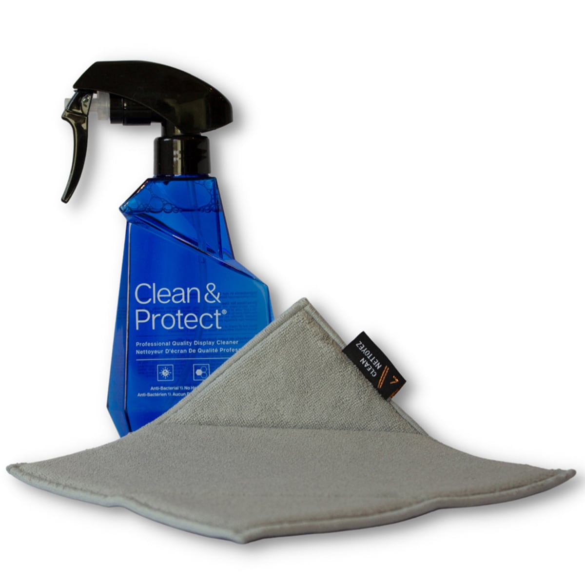 Austere Anti-Bacterial Clean & Protect with Easy-Trigger Pump and Dual-Textured Cleaning Cloth, , hires