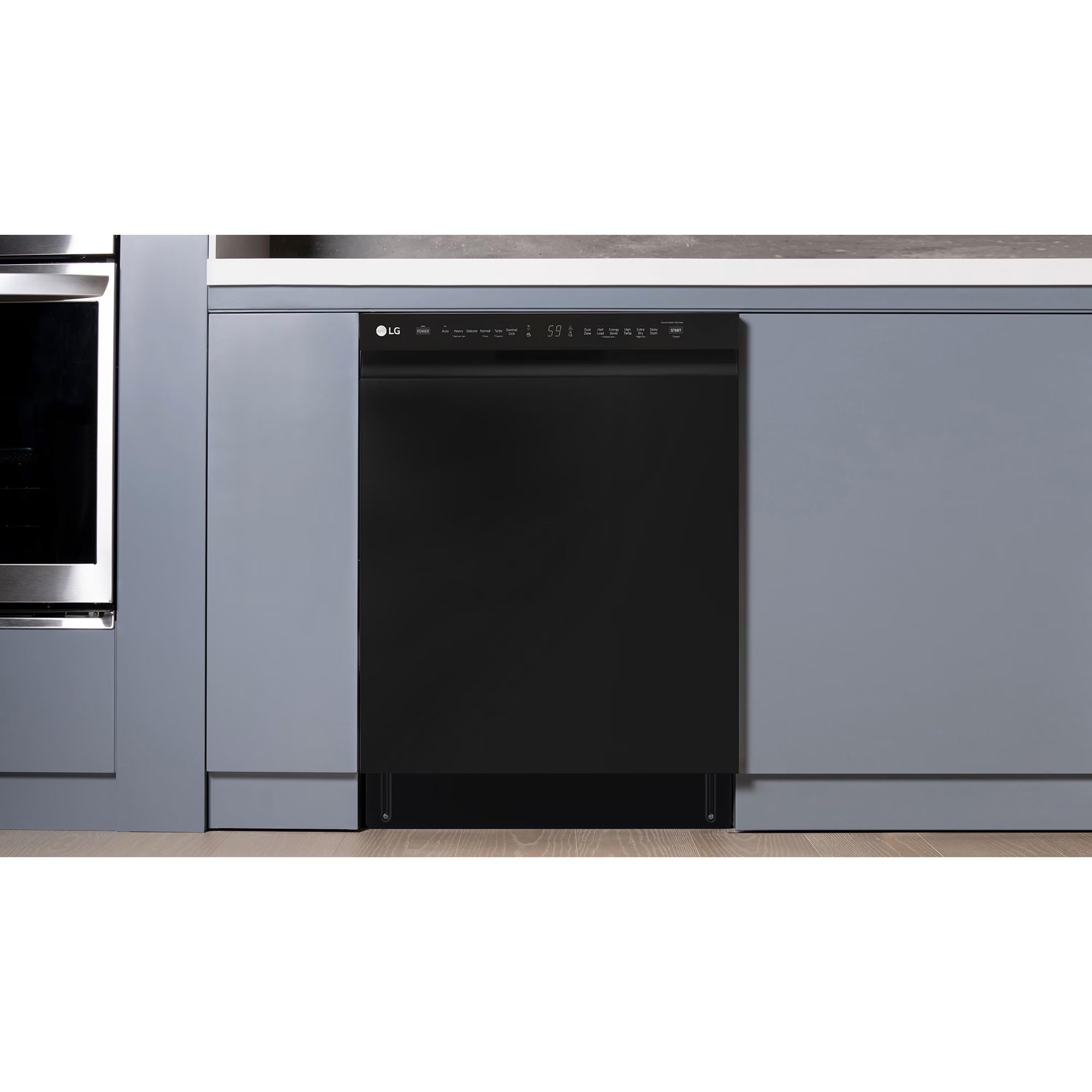 LG 24 in. Front Control Dishwasher with 48 dBa Sound Level, 3rd-Rack, Dynamic Dry & Pocket - Black, Black, hires