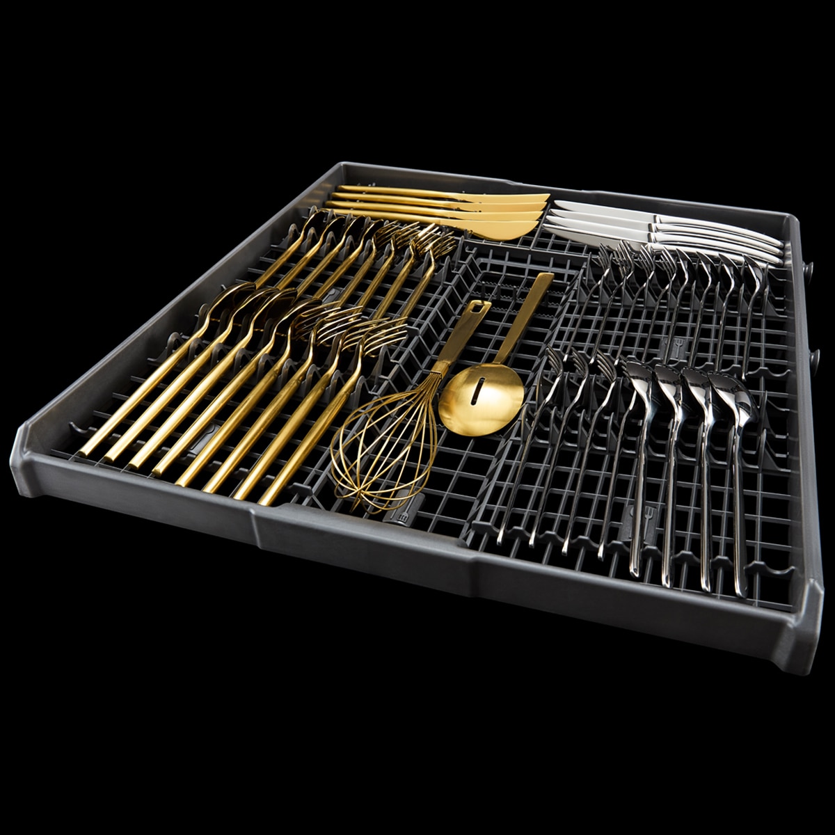 JennAir Rise 24 in. Top Control Dishwasher with 39 dBa Sound Level & 3rd-Rack - Stainless Steel, , hires