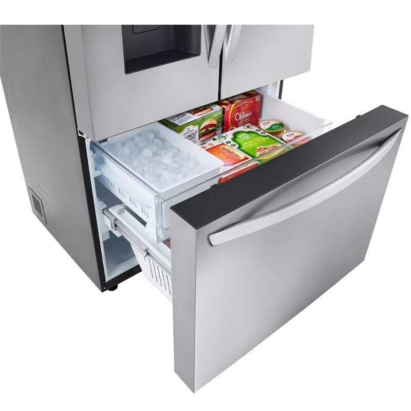 LG 36 in. 25.5 cu. ft. Smart Counter Depth French Door Refrigerator with Ice & Water Dispenser - PrintProof Stainless Steel, , hires
