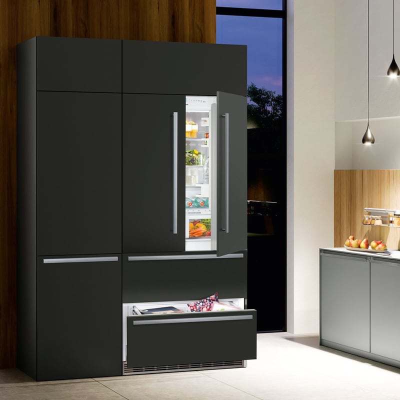Liebherr 36 in. 18.9 cu. ft. Built-In Counter Depth 4-Door French Door Refrigerator with Ice Maker - Custom Panel Ready, , hires