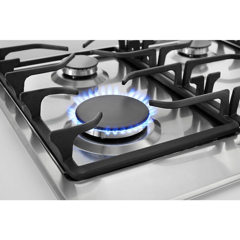 Whirlpool 24" Gas Cooktop with 4 Sealed Burners Stainless Steel P.C