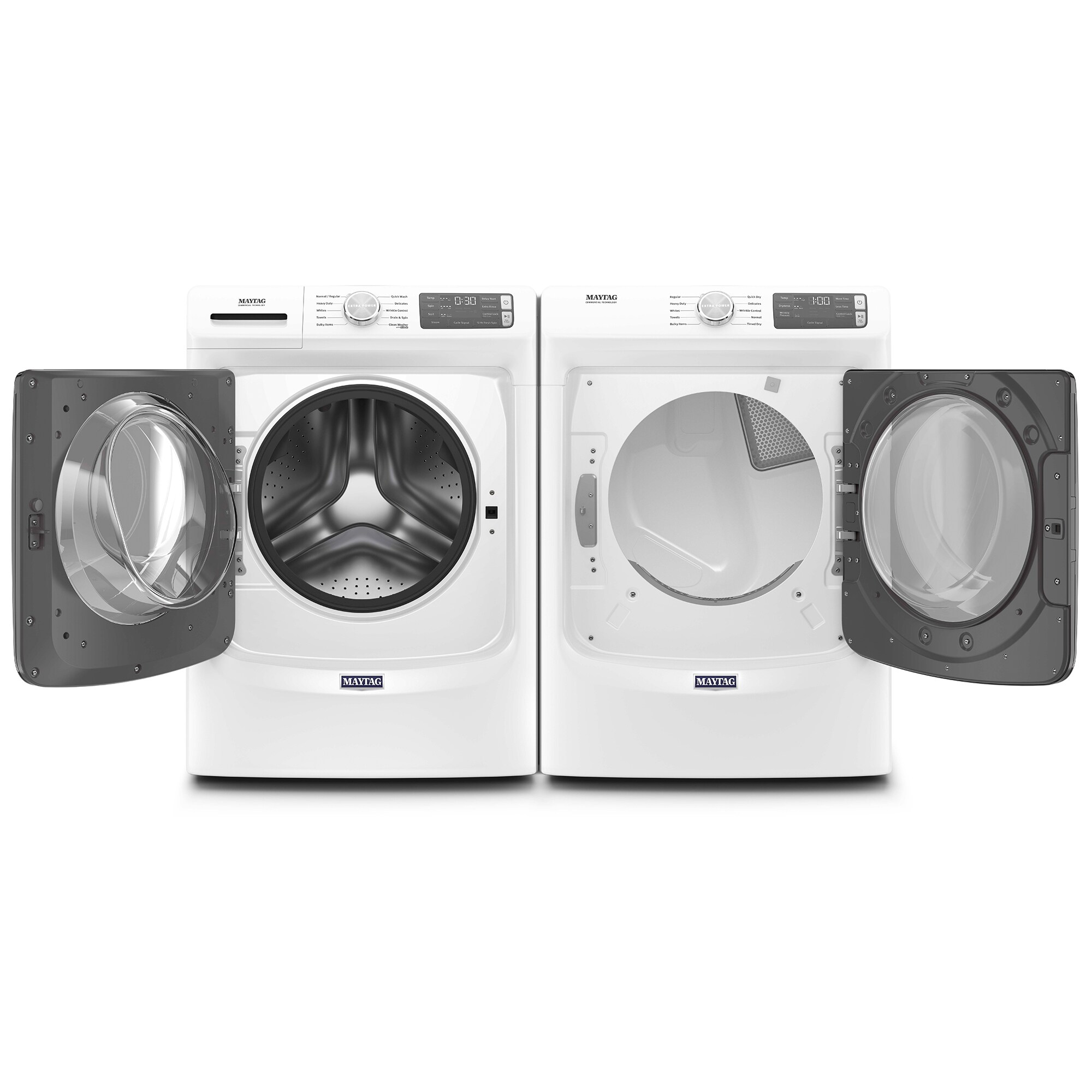 Maytag 27 in. 7.3 cu. ft. Front Loading Gas Dryer with 10 Dryer Programs, 3 Dry Options, Wrinkle Care & Sensor Dry - White, , hires