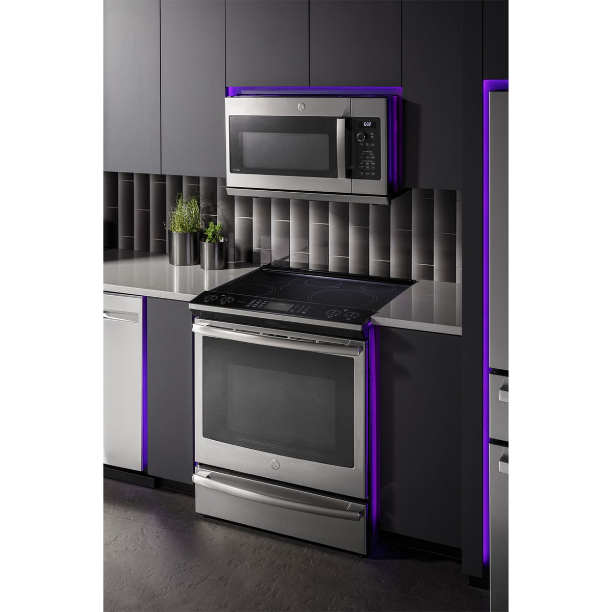 GE Profile 30 in. 2.2 cu. ft. 1000W Over-the-Range Microwave with 400 CFM & Sensor Cooking - Stainless Steel, , hires