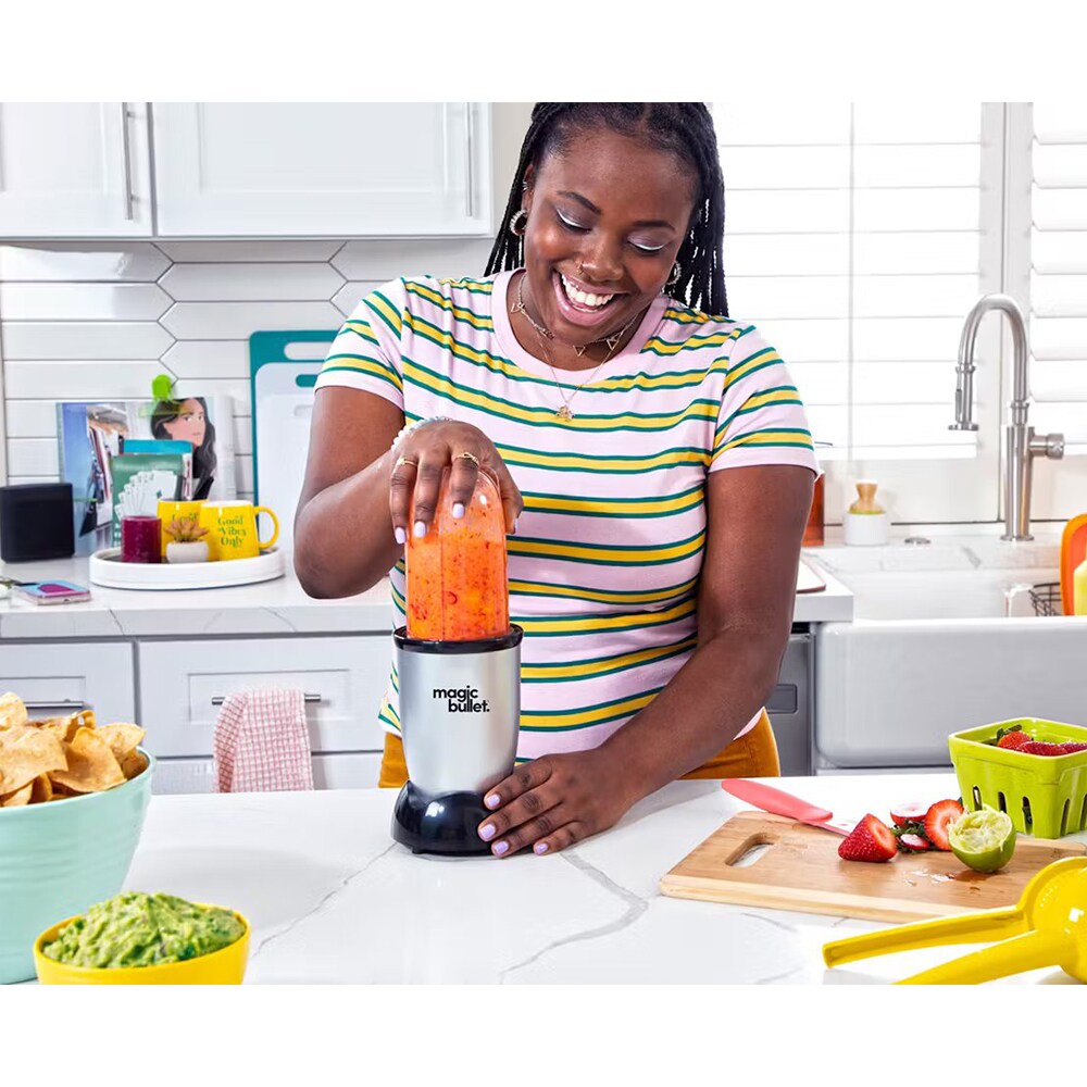 Magic Bullet 8 Oz. Single Speed Countertop Blender with Plastic Jar - Silver, , hires