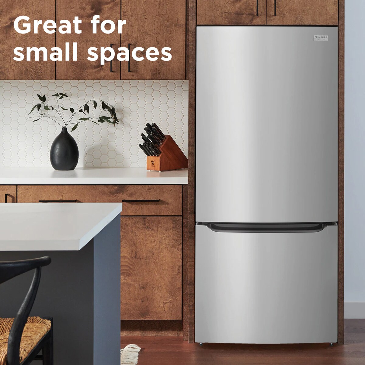 Frigidaire Gallery 30 in. 20.3 cu. ft. Bottom Freezer Refrigerator with Internal Water Dispenser - Stainless Steel, , hires