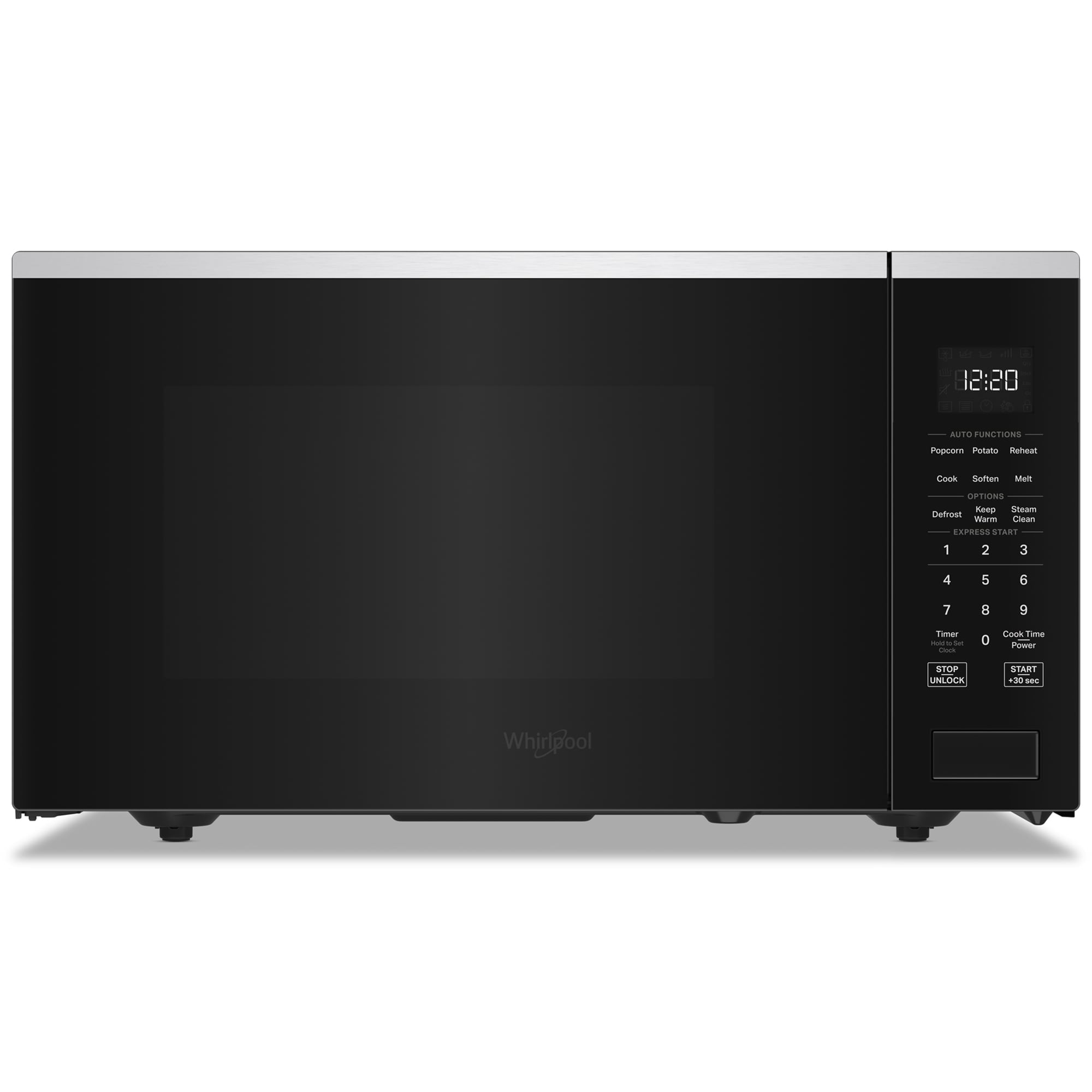 Whirlpool 22 in. 1.6 cu. ft. 1200W Countertop Microwave with Sensor Cooking - Fingerprint Resistant Stainless Steel, , hires