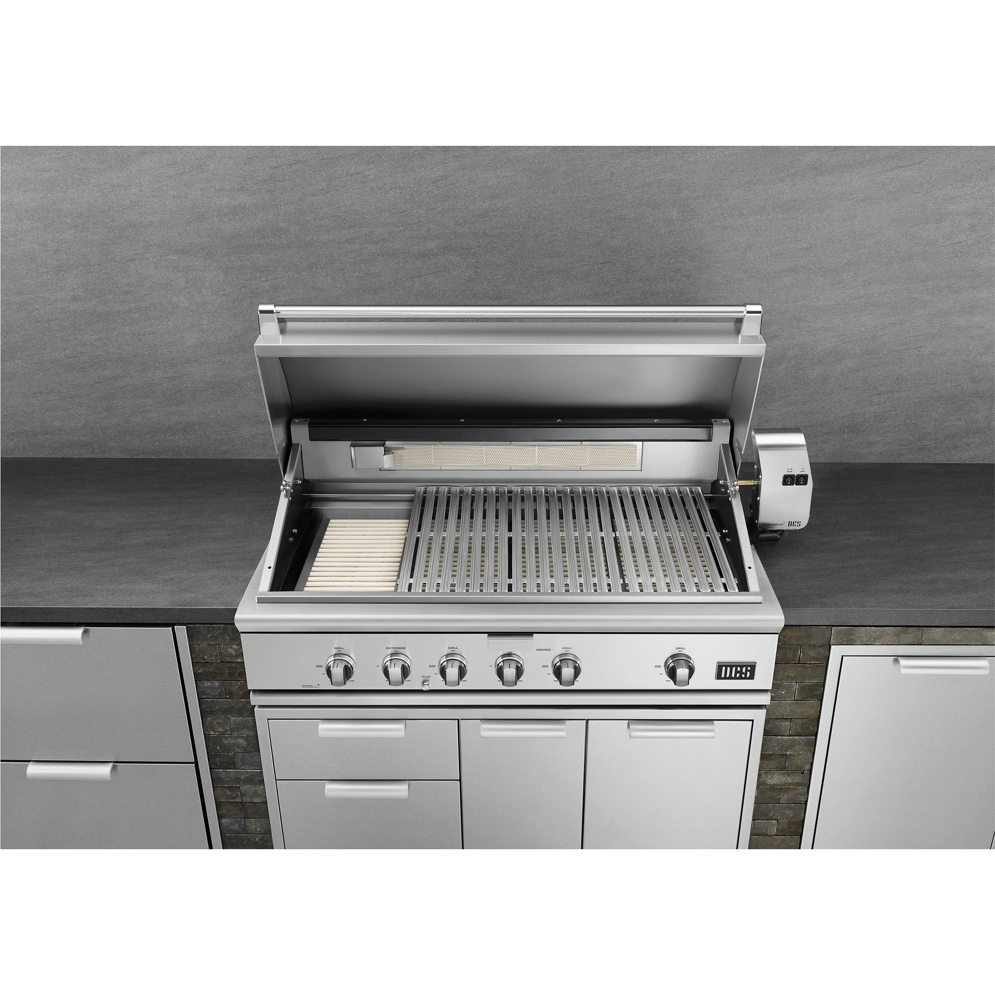 DCS Series 7 48 in. 4-Burner Built-In Liquid Propane Gas Grill with Rotisserie & Smoke Box - Stainless Steel, , hires