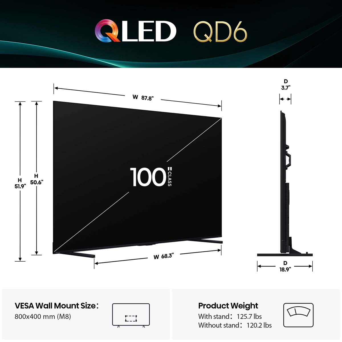 Hisense - 100" Class QD6 Series QLED 4K UHD Smart Fire TV, , hires
