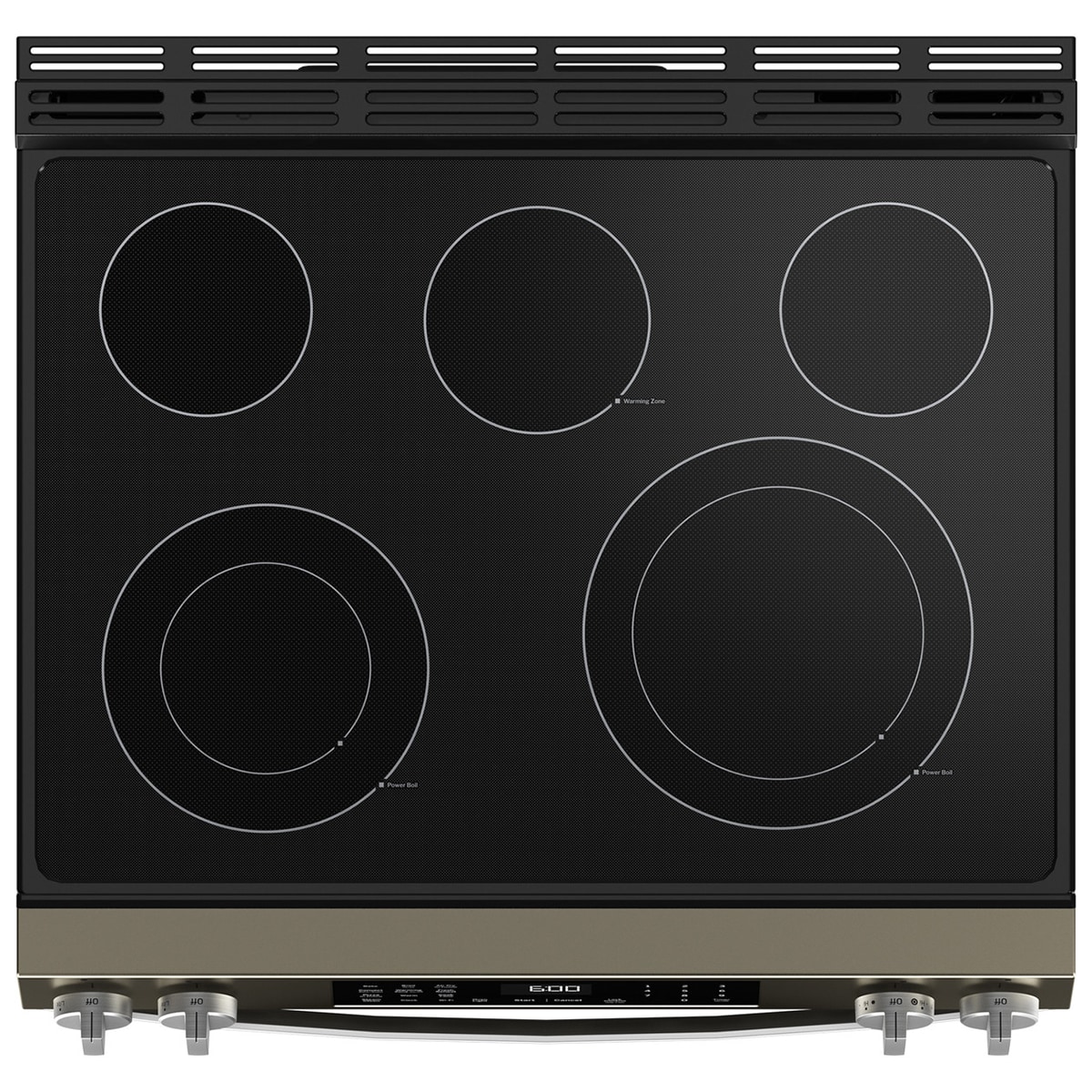 GE 30 in. 5.3 cu. ft. Smart Air Fry Standard Convection Slide-In Electric Range with Radiant Burners - Slate, Slate, hires