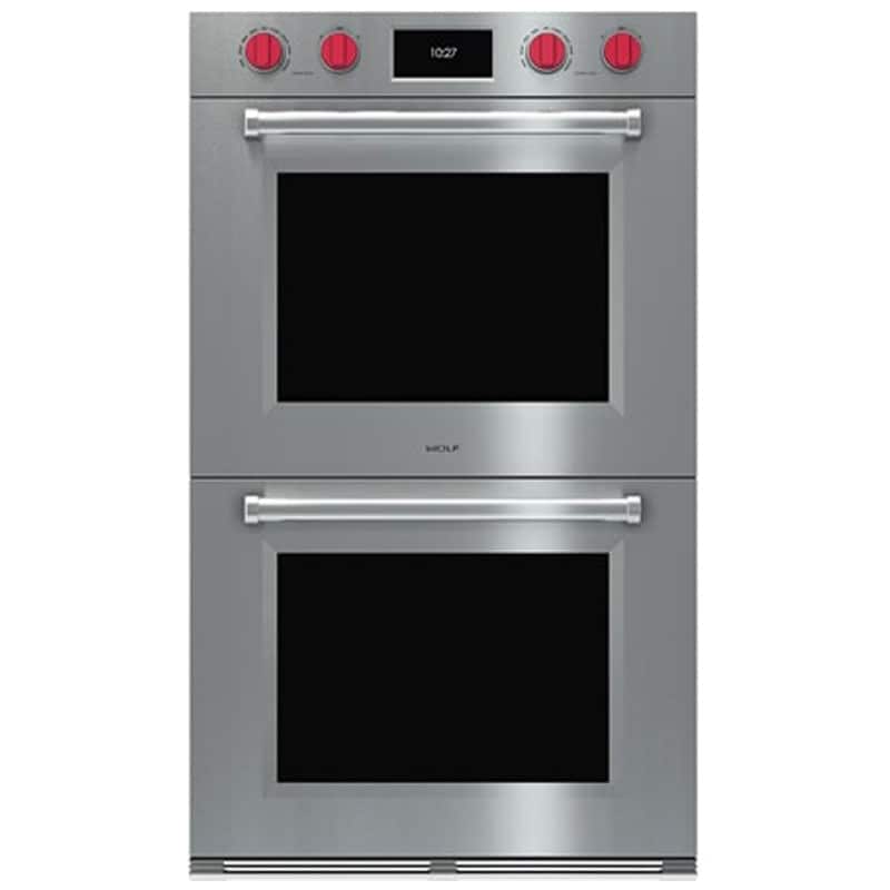 Wolf M Series 30 in. 10.2 cu. ft. Smart Top Control Electric Double Wall Oven with Dual Convection - Stainless Steel, , hires